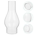 thumbnail image 3 of 2pcs Oil Lamp Chimney Vintage Glass Chimney Shade Antique Clear Kerosene Hurricane Lamp Globe Shades Replacement Oil Lantern Shade Cover, 3 of 10