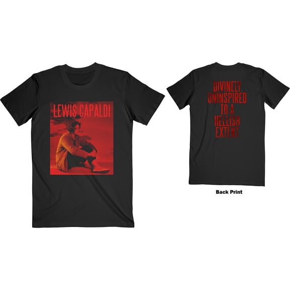 Lewis Capaldi Unisex T-Shirt Divinely Uninspired (Back Print) (Small)