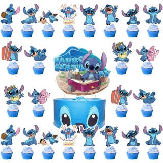 30 Stitch And Angel Edible Wafer Paper Cupcake Toppers Wafer Paper