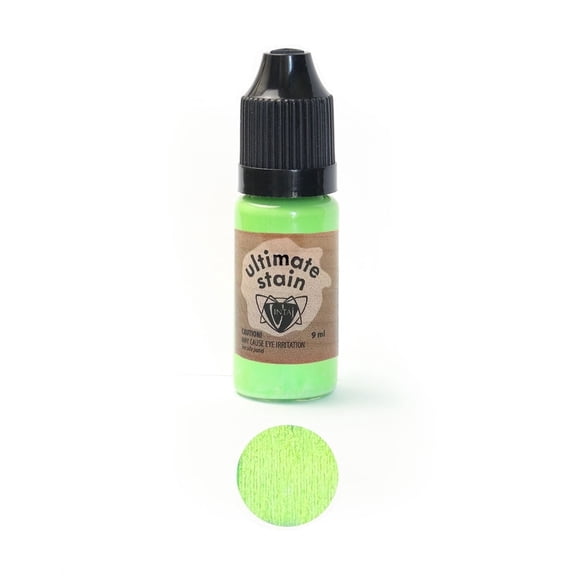 Ultimate Stain, Wood Craft & Jewelry Making, Dayglow Green, (9mL), Multi-surface, Vintaj