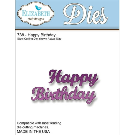 Elizabeth Craft Metal Die-Happy Birthday, 1.5