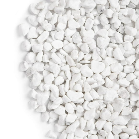 10LBs Gravel for Plants, 1/5 Inch White Pebbles for Terrarium, Natural Decorative Pea Gravel for Succulents, Cactus, Vases, Fairy Garden, Outdoor Landscaping, Matte Texture