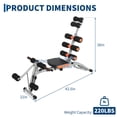 thumbnail image 2 of Multi Functional Adjustable Ab Bench with Resistance Bands, Foldable Home Gym Exercise Bench for Core Strength Abdominal Workout Sit Up Crunch, Orange, 2 of 7