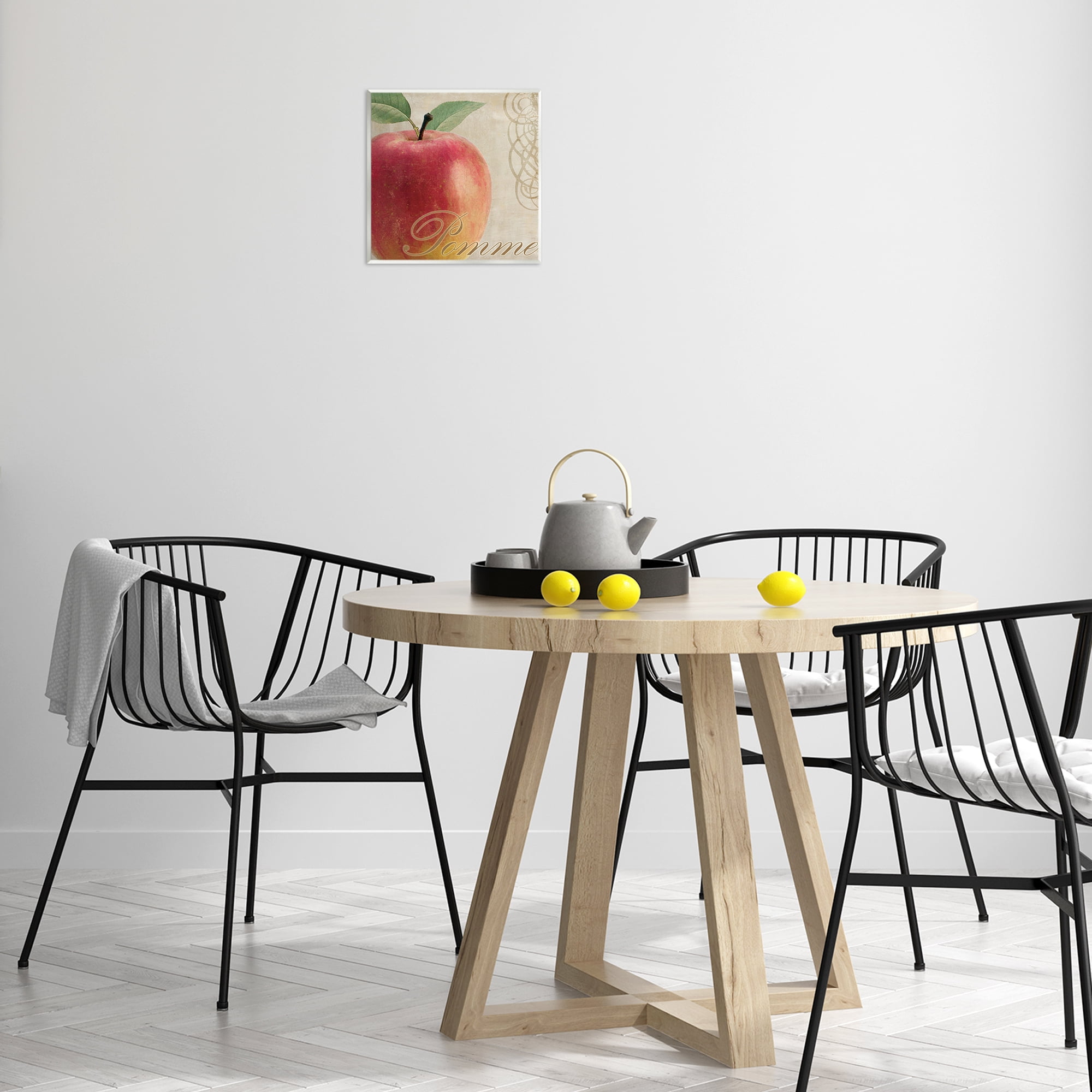 Stupell Industries Vintage French Apple Food & Beverage Painting Unframed Art Print Wall Art, 12 x 12
