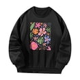 thumbnail image 3 of Sudadera con cuello redondo para mujer, ropa de otoño con cuello redondo para uso diario, pesca en la calle XL, 3 of 7