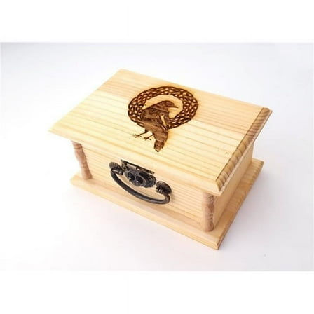 Celtic Raven Engraved Wooden Box