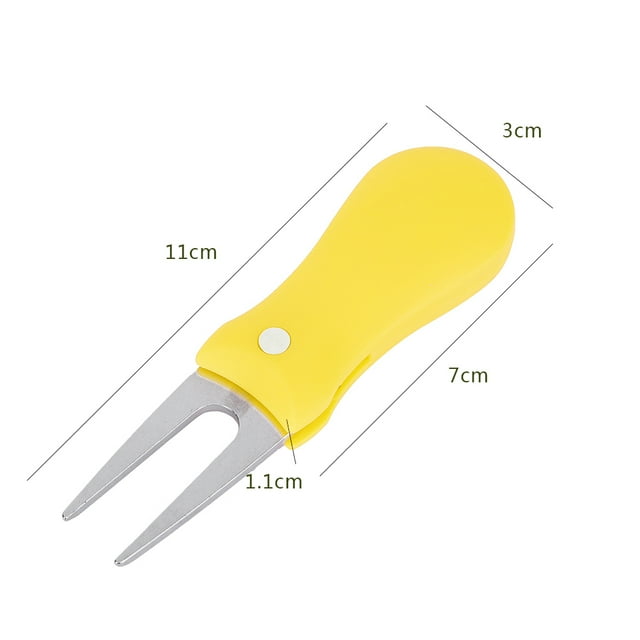 11cm 38g Green Divot Repair Tool, Lawn Repair Tools, 6 Colors Portable Ball Fork Lawn Repairing Tools, Outdoor Use For Course Club Golfers