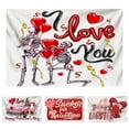 WalGRHFR 2024 Pink Valentine's Day Decoration Tapestry Party Decoration