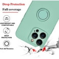 thumbnail image 3 of Compatible with iPhone 12 Pro Max Case with Ring Kickstand Support Magnetic Car Mount,Soft Premium Liquid Silicone Microfiber Liner Case for iPhone 12 Pro Max Women Girl Men-Cyan, 3 of 7