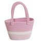 thumbnail image 1 of Bolsa Para Viaje, Picnic, Camping, Compras, Bolsa De Asas, Color De Contraste, Bolsa De Comestibles Tejida, Cesta XBTCLXEBCO Rosa;Talla úNica, 1 of 5