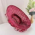 thumbnail image 2 of Cheers.US Organza Fascinator Kentcky Derby Hats for Women Flower Wedding Tea Party Hat Wide Brim Sun Hat, 2 of 6