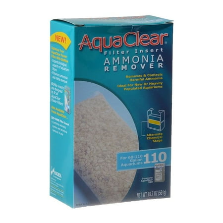 - Aquaclear Ammonia Remover Filter Insert For Aquaclear 110 Power Filter - Pack of 6