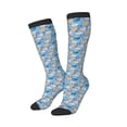 thumbnail image 2 of Daiia Sports Socks Cute Chickens and Flowers Printed Novelty Crew Socks for Men Women Knee High Socks Cotton Socks Soft & Breathable Support Unisex Socks, 2 of 9