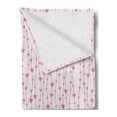 thumbnail image 2 of Vintage Valentine Soft Flannel Fleece Throw Blanket, Hearts and Rounds on Curvilinear Lines, Cozy Plush for Indoor and Outdoor Use, 50" x 60", Baby Pink Pink, by Ambesonne, 2 of 5