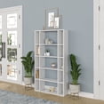 thumbnail image 5 of Ada Home Decor Sanborn Multiple Tier Open Shelf Modern Bookcase, White, 5 of 7
