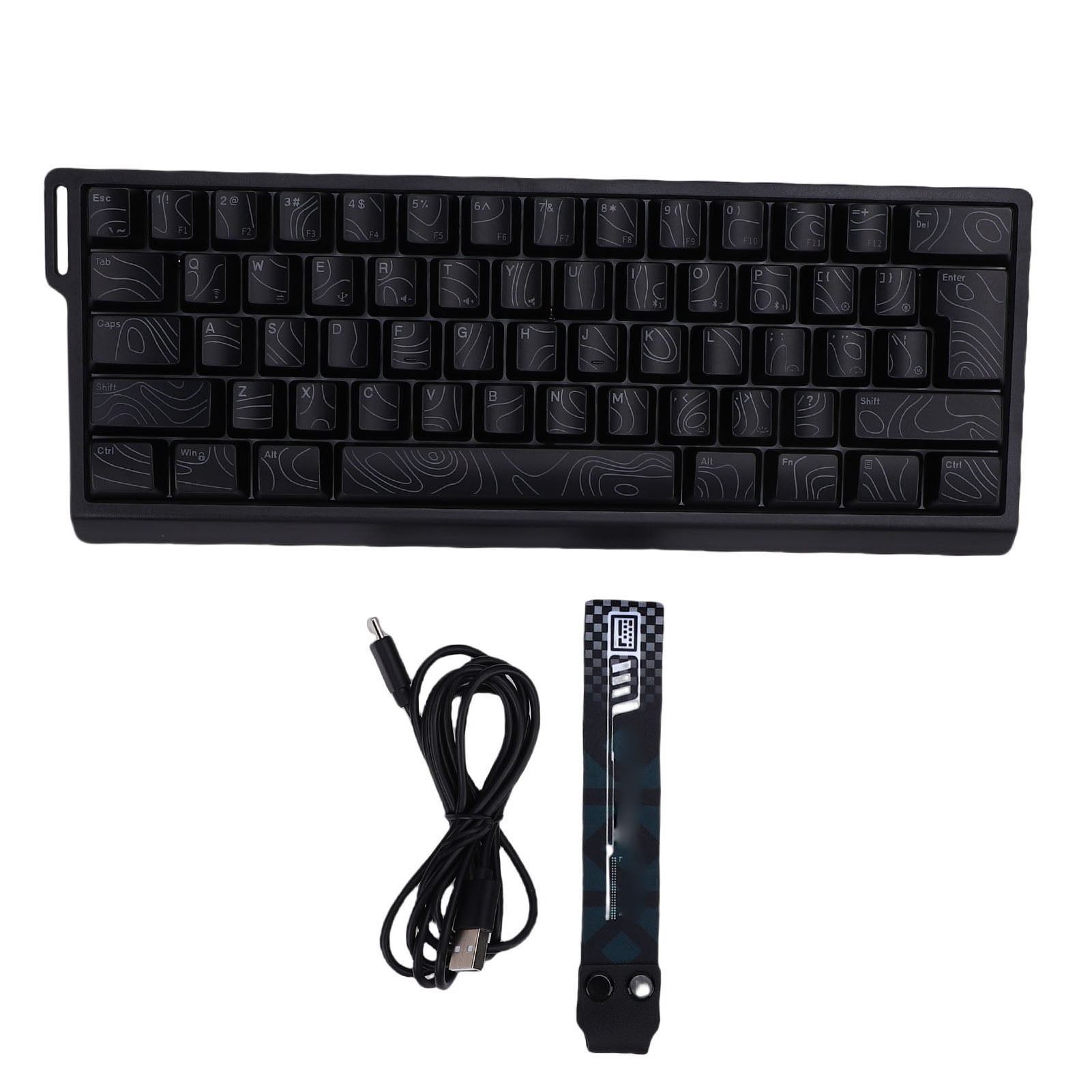 Sorven 61 Keys Rechargeable Wireless Keyboard Wireless Keyboard 61 Key Triple Mode 2.4G USB Bluetooth with RGB Backlit Ribbon 60 Percent Portable for Gaming Rechargeable