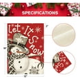 thumbnail image 5 of SM-XLHN Let It Snow Snowflake Snowman Christmas House Flag 28x40 Inch Double Sided, Black Winter Holiday Yard Outdoor Decorative Flag, 5 of 6