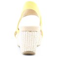 thumbnail image 5 of LIFE STRIDE Womens Yellow Elastic Ankle Strap Slingback Traction Sole Cushioned Stretch Delta Round Toe Wedge Slip On Sandals Shoes 6 M, 5 of 8