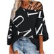 thumbnail image 2 of Pntutb Mujer Suelta Casual Manga Tres Cuartos Cuello Redondo Blusa Camiseta Túnica tops Pntutb Pntutb-5214, 2 of 6