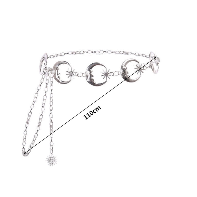 rygai Waist Chain Elegant Golden/Silver Color Adjustable Sun 