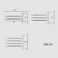 thumbnail image 7 of Travelwant Wall Mounted Towel Bar, Swivel Towel Rack SUS304 Stainless Steel Towel Bar 4-Arm Towel Hanger Space Saving Towel Racks for Bathroom, Kitchen, 7 of 7