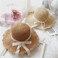 thumbnail image 4 of ZHAOCHENG Sombrero de paja con lazo de encaje plegable de ala ancha y suave (Cafeflipping), protección UV, sombrero de playa de verano para viajes informales, 4 of 5