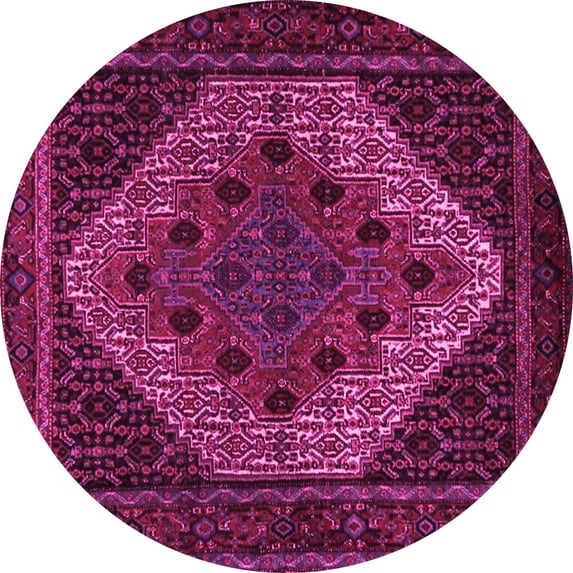 Ahgly Company Indoor Round Persian Pink Traditional Area Rugs, 8' Round
