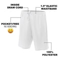 thumbnail image 4 of Rick and Morty Rick Headshot Mens Lined Mesh Shorts, White, Large, 4 of 6
