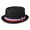 black, variant on Unisex Tri Color Ribbon Straw Rolled Brim Fedora: Vintage Summer Sun Hat for Beach Daily Party