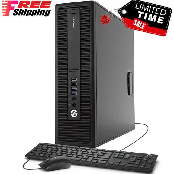Restored HP ProDesk 600 G2 Desktop Computer PC, Intel Quad Core i5-6500 6th Gen, 16GB DDR4 Ram, 256GB SSD, Keyboard & Mouse, Wi-Fi, Windows 11 Pro (Refurbished)