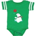 thumbnail image 3 of Inktastic Polar Bear With A Scarf, White Bear, Snowflakes Boys or Girls Baby Bodysuit, 3 of 5
