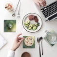 thumbnail image 1 of RYLABLUE Merry Christmas Set of 4 Coaster for Drinks, Absorbent Ceramic Stone Coasters Cup Mat with Cork Base for Home Kitchen Room Coffee Table Bar Decor, 1 of 4