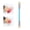 blue, variant on Professional Nail Art Double-Ended Sponge Brush, Crystal Handle with Round and Pointed Tips, Replacement Heads