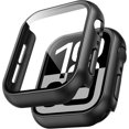 thumbnail image 1 of Yanonmyfd 2 Unidades Funda para Apple Watch Series 9 (2023) Series 8/7 41mm con Protector de Pantalla, Completa Vidrio Templado Protectora, [Resistente a Rasguños] iWatch Cover - Negro, 1 of 23