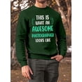 thumbnail image 2 of Awesome Photographer Looks Like Sweatshirt Men -Smartprints Designs, Male 4X-Large, 2 of 4