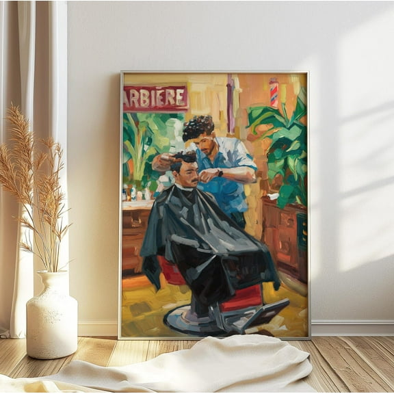 Barbershop Poster, Retro Barber Wall Art, Hairdressing Print, Classic Barbershop Decor, Barber Shop Poster Wall Art, Modern Wall Decor, 8x12 UNFRAMED