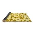 thumbnail image 2 of Ahgly Company Indoor Round Abstract Yellow Modern Area Rugs, 3' Round, 2 of 4