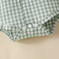thumbnail image 7 of Coerni New Born Boy Shirt Set Plaid Print Tops with Bow Tie Suspender Shorts Toddler Kids Summer Gentleman Clothes Hawaii Holiday Set, 7 of 7