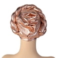 thumbnail image 3 of Fgnfyis Fashion Women Beading Braid Hat, Ruffle Cancer Wrap Sleep Cap with Satin - Hats for Women Brown, 3 of 4