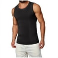 thumbnail image 2 of pstuiky Camisetas sin mangas para hombre, Camiseta deportiva ajustada de color liso para hombre, moderna, para tiempo libre y fitness Camisas de hombre xxl, 2 of 4
