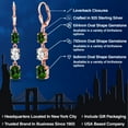 thumbnail image 2 of Gem Stone King 18K Rose Gold Plated Silver Green Chrome Diopside 3 Stone Dangle Earrings for Women (5.50 Cttw, Gemstone Birthstone, Oval 8X6MM, 7X5MM and 6X4MM), 2 of 6
