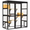 thumbnail image 2 of AUU Large Wooden Walk-in Cat Catio for Multiple Indoor & Outdoor Cats – Outdoor Cat Enclosure with Window Connection, 2 Condos, 5 Platforms, 4 Doors, and Weatherproof Roof Cover, 2 of 12