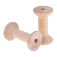 thumbnail image 2 of 24Pcs Wooden Empty Thread Spools Large Unfinished Wood Spools Wire Weaving Bobbins for Arts Crafts Cord Roll, 2 of 7