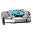 thumbnail image 1 of Radiador portátil ajustable del juego del ventilador del teléfono recargable del USB del refrigerador del teléfono, plateado Speravity EL002263-02B, 1 of 2