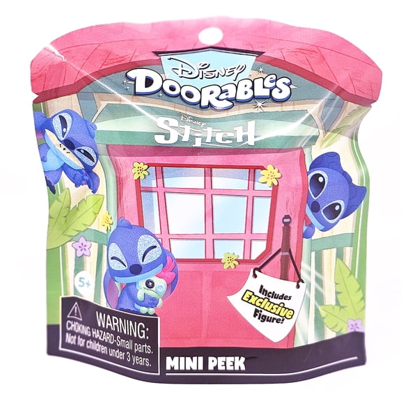 Disney DOORABLES "Flocked" Stitch Mini Peek Mystery Pack (1 Random Figure)