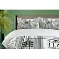 thumbnail image 4 of Ambesonne New York Duvet Cover Set, Downtown Manhattan, 2-Calking, Black and White, 4 of 7