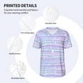 thumbnail image 3 of KLL Striped Gradient for Men's Baseball Shirts,Short Sleeve Casual Shirts Button Down Shirt for Men Beach Summer Wedding Shirt-Medium, 3 of 7
