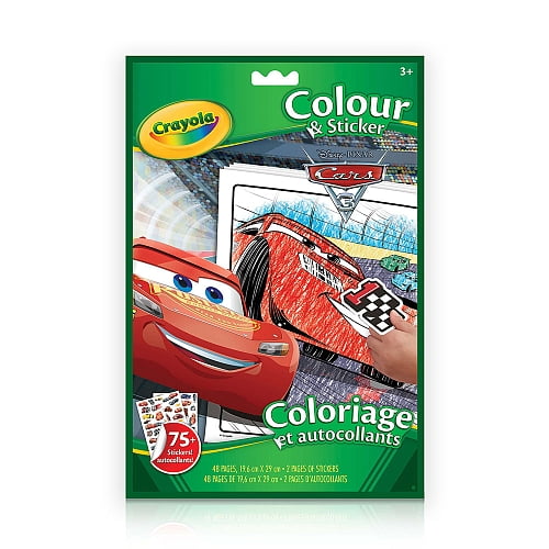CRAYOLA CARS 3 COLOUR AND STICKER 32 PAGE COLOURING ACTIVITY BOOK WITH STICKERS 