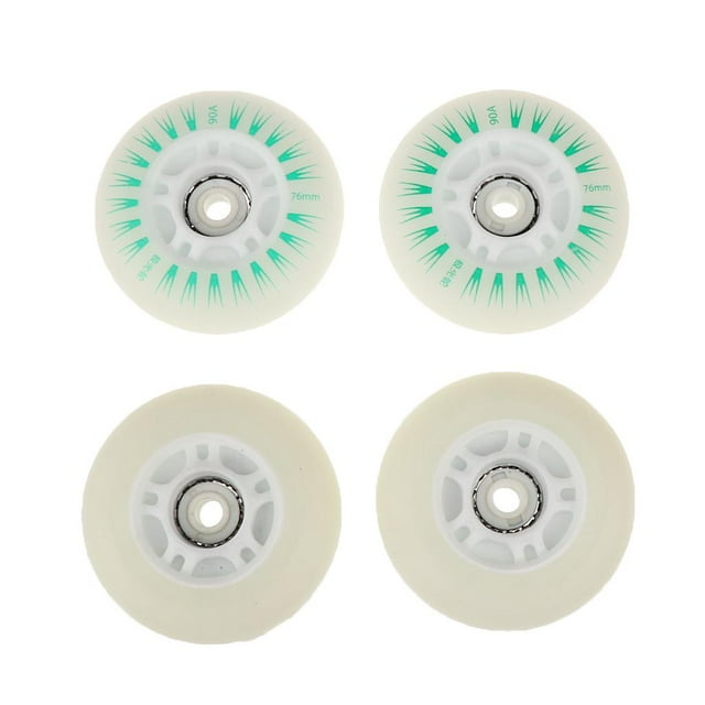 Almencla 4 Pcs Lumières DEL Antidérapantes avec Roues de Remplacement pour Patins à Roues Alignées Clignotantes 76 mm