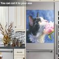 thumbnail image 3 of Dishwasher Magnetic Refrigerator Magnet Cover Sticker Home Decorative 23"x26" Flowers and Cow Cat, 3 of 6